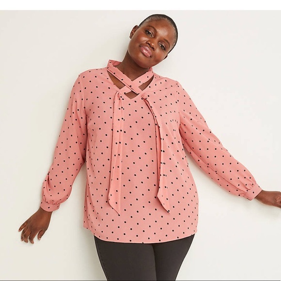 lane bryant polka dot shirt